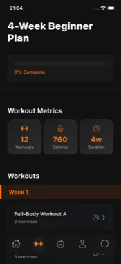 Workout Plans — mobile