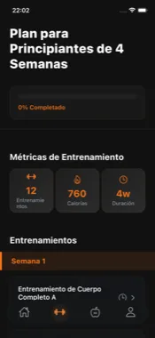 Planes de Entrenamiento — mobile