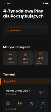 Plany treningowe — mobile