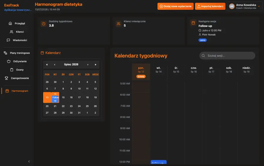 Zarządzanie kalendarzem