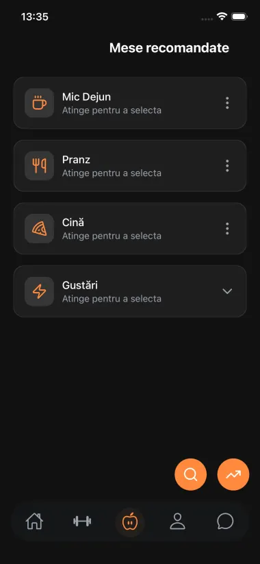 Planuri de nutriție — mobile