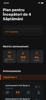 Planuri de antrenament — mobile
