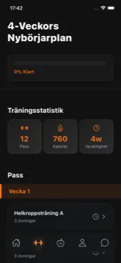 Träningsplaner — mobile